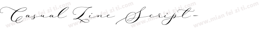 Casual Line Script字体转换